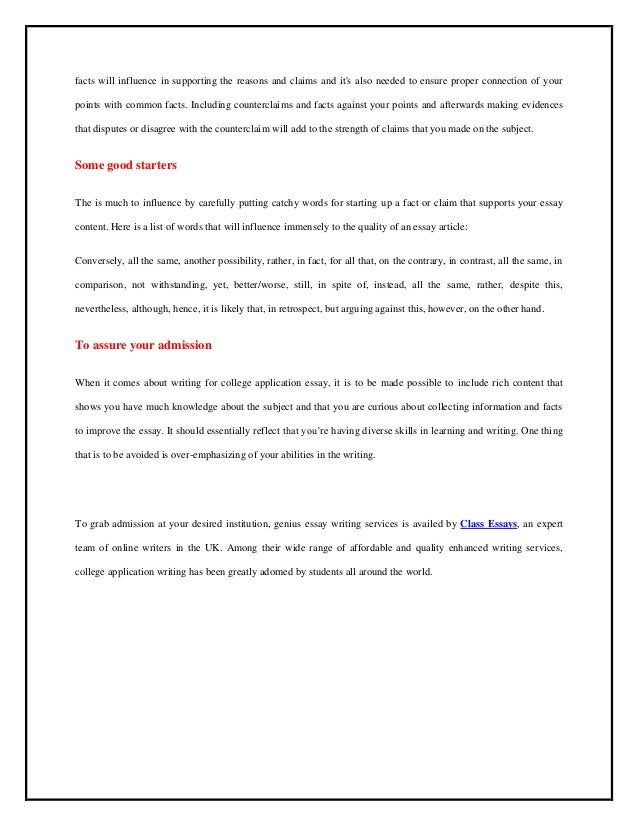 Grad school admission essay length